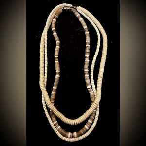 Set of three puka heishi necklaces